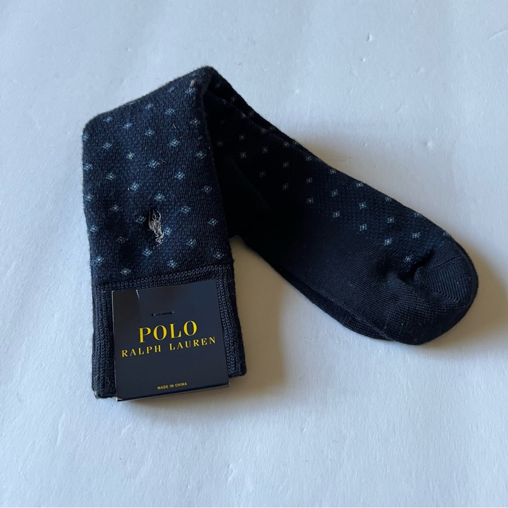 POLO RALPH LAUREN MENS COMFORT FIT SUPER SOFT ANTIMICROBIAL SOCKS BLUE OS NWT